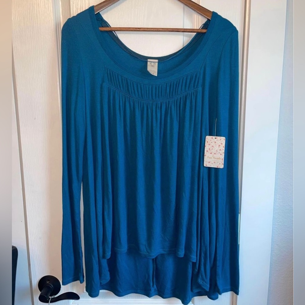 Free People We The Love Valley Tunic Top Aquatic Medium
